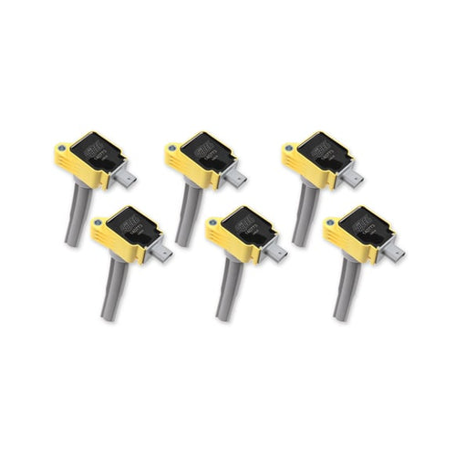 ACCEL Ignition Coil - SuperCoil - 2016 Ford EcoBoost 2.7L V6 - Yellow - 6-Pack 140773-6