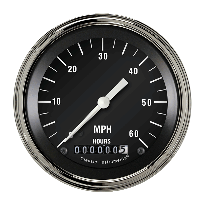Classic Instruments Hot Rod 3-3/8" Low Speed Speedometer Gauge - LSHR