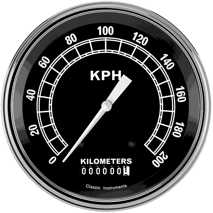 Classic Instruments Traditional 4-5/8" Speedometer Gauge - TR58SLF