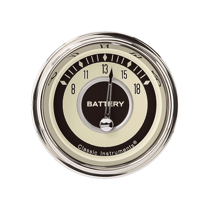 Classic Instruments Nostalgia VT 2-1/8" Flat Lens Volt Gauge - NT30SLF