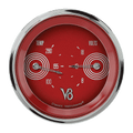 Classic Instruments V8 Red Steelie 3-3/8" Temperature & Volt Dual Gauge - V8RS74SHC