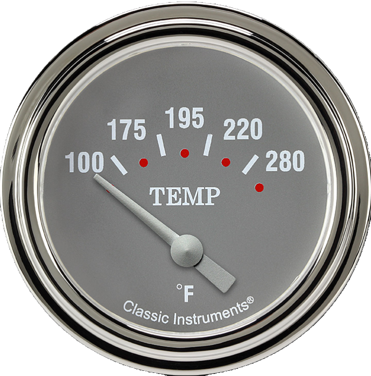 Classic Instruments G/Stock 2-5/8" Short Sweep Water Temperature Gauge - GS226SLF-04