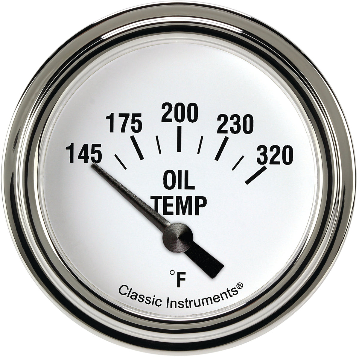 Classic Instruments White Hot 2-5/8" Oil Temperature Gauge - WH228SLF