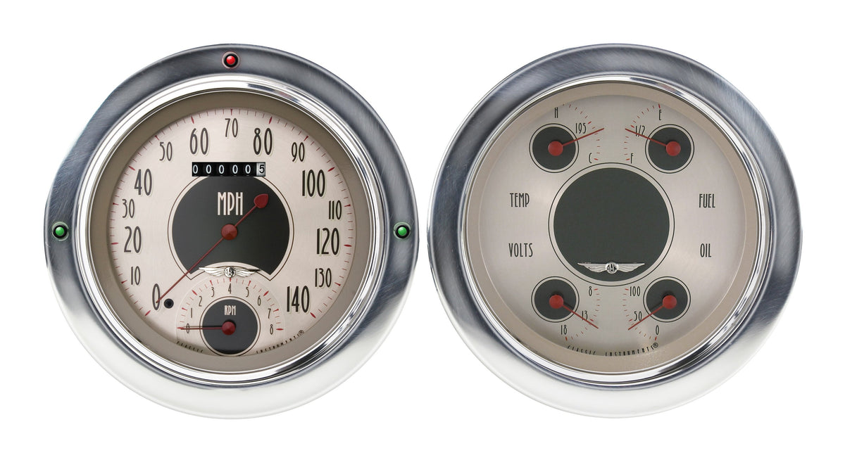 Classic Instruments 1954-55 Chevy Truck All American Nickel W/ Speedtach Gauges - CT54AN62