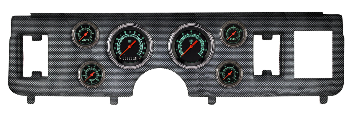 Classic Instruments 1979-86 Mustang AutoCross Gray Full Sweep 6 Gauge Set Ford - CDMU79GS101CF