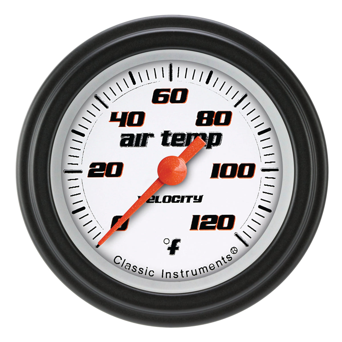 Classic Instruments Velocity White 2-1/8" Outside Air Tempature Gauge - VS199WBLF
