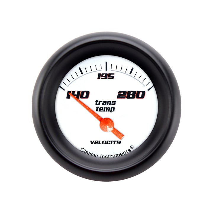 Classic Instruments Velocity White 2-1/8" Transmission Temperature Gauge - VS27WBPF