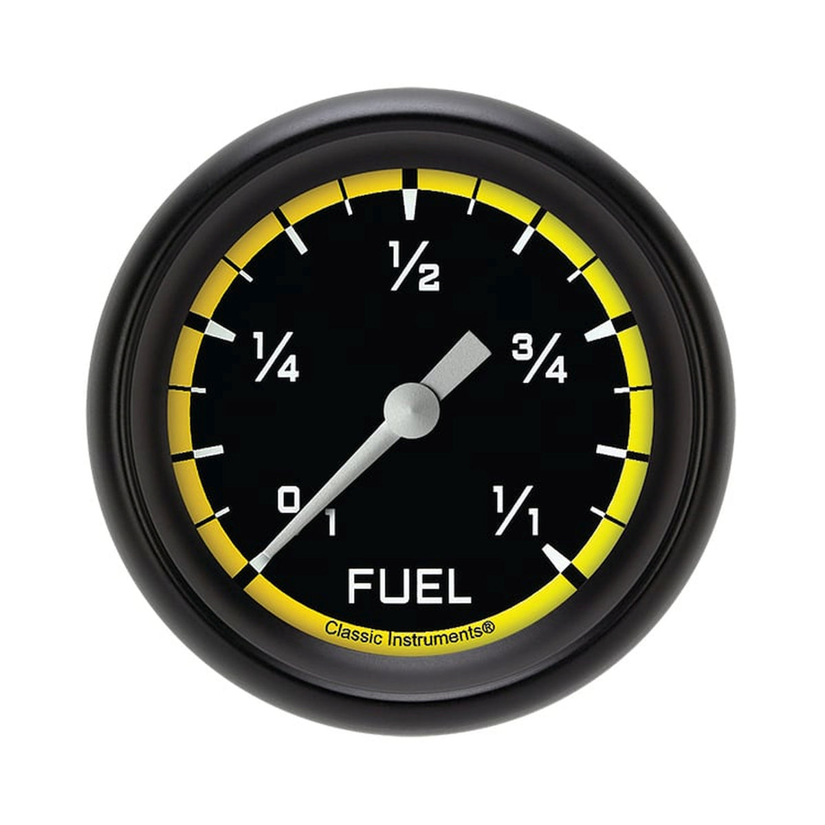Classic Instruments Autocross Yellow 2-5/8" Fuel Level Gauge - AX309YBLF