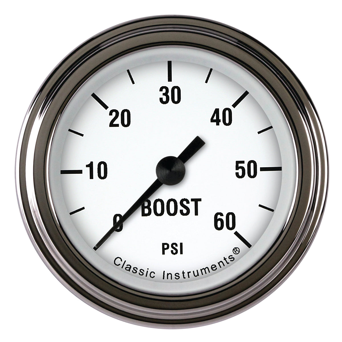 Classic Instruments White Hot 2-1/8" Boost Gauge (60 PSI) - WH143SLF