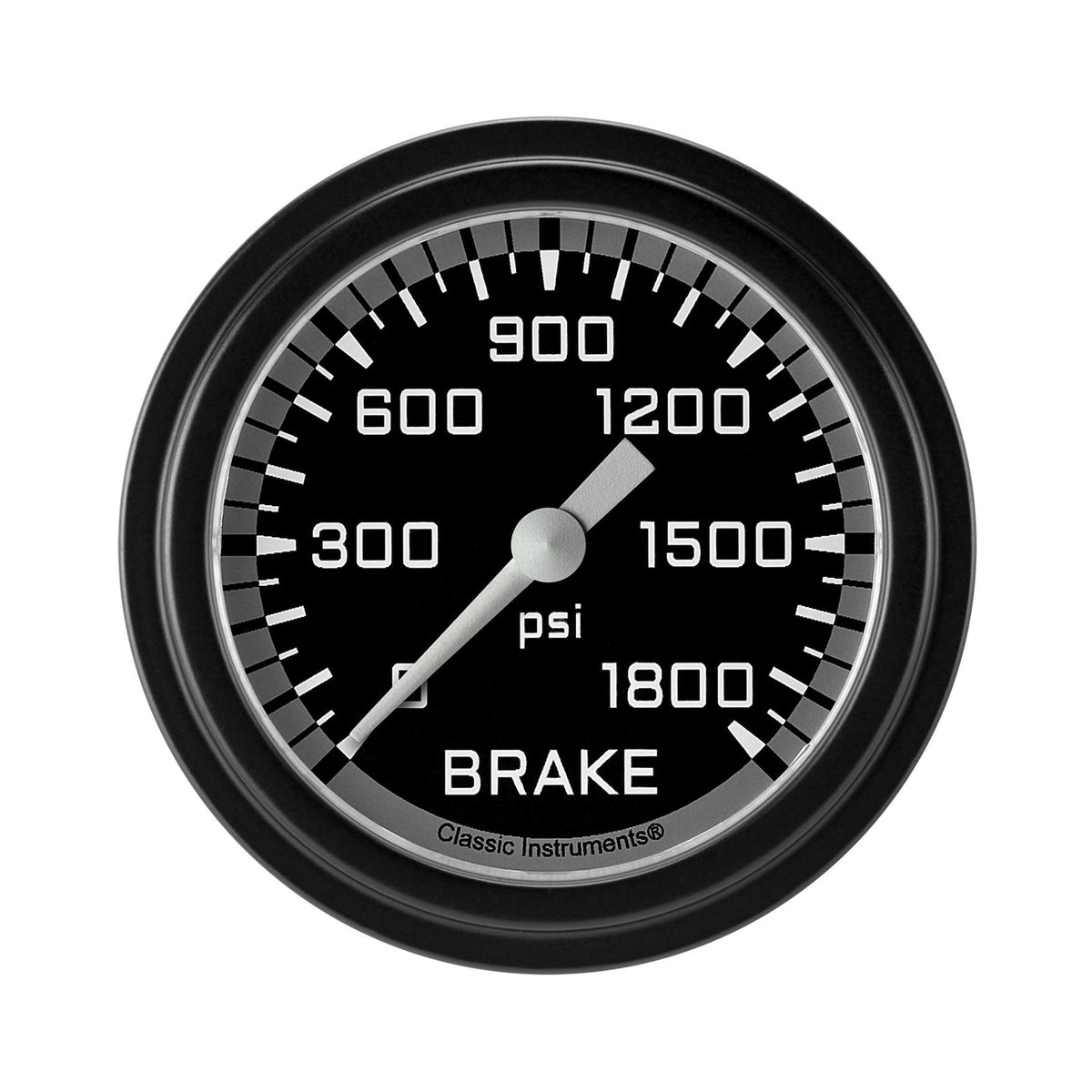 Classic Instruments Autocross Gray 2-5/8" Brake Pressure Gauge - AX367GBLF