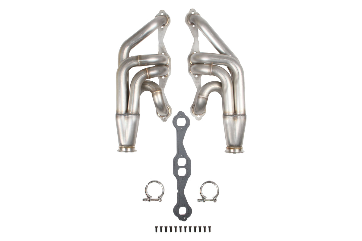 Flowtech Small Block Chevy Turbo Headers - Natural Finish - 11572FLT