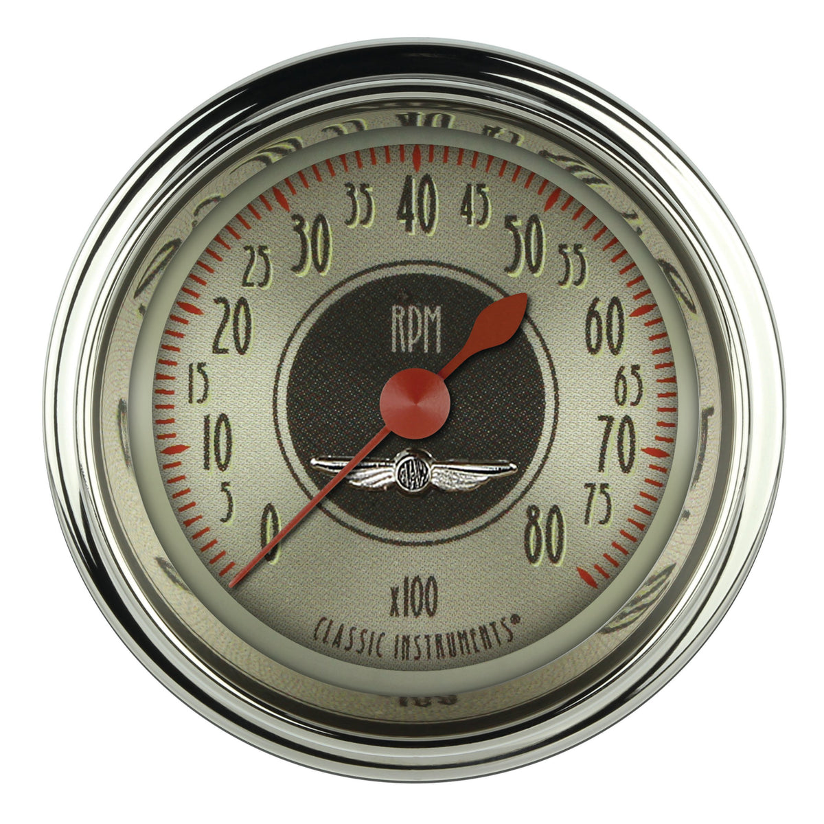 Classic Instruments All American Nickel 2-1/8" Tachometer Gauge - AN183SHC