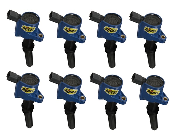 Ignition Coil - SuperCoil - 1998-2008 Ford 4.6L/5.4L/6.8L 2-valve -Blue - 8-Pack 140032B-8