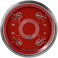 Classic Instruments V8 Red Steelie 4-5/8" Quad Gauge - V8RS78SLC