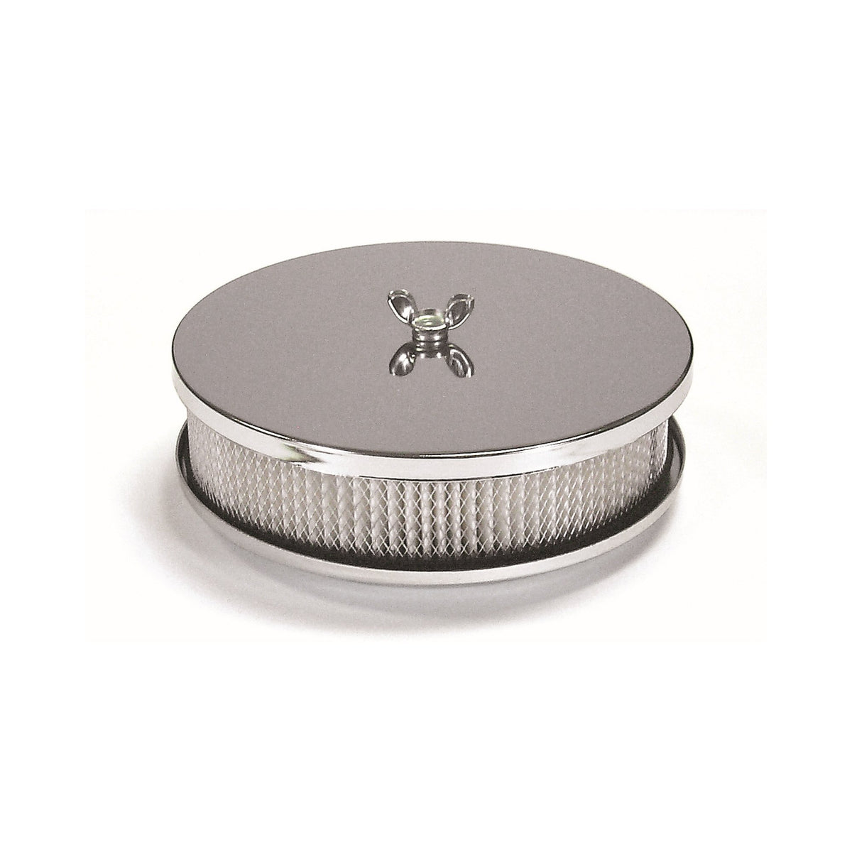 Mr. Gasket Air Cleaner - 6-1/2 Inch Diameter, 2 Inch Tall - Chrome - 1486
