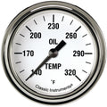 Classic Instruments White Hot 2-5/8" Oil Temperature Gauge - WH328SLF