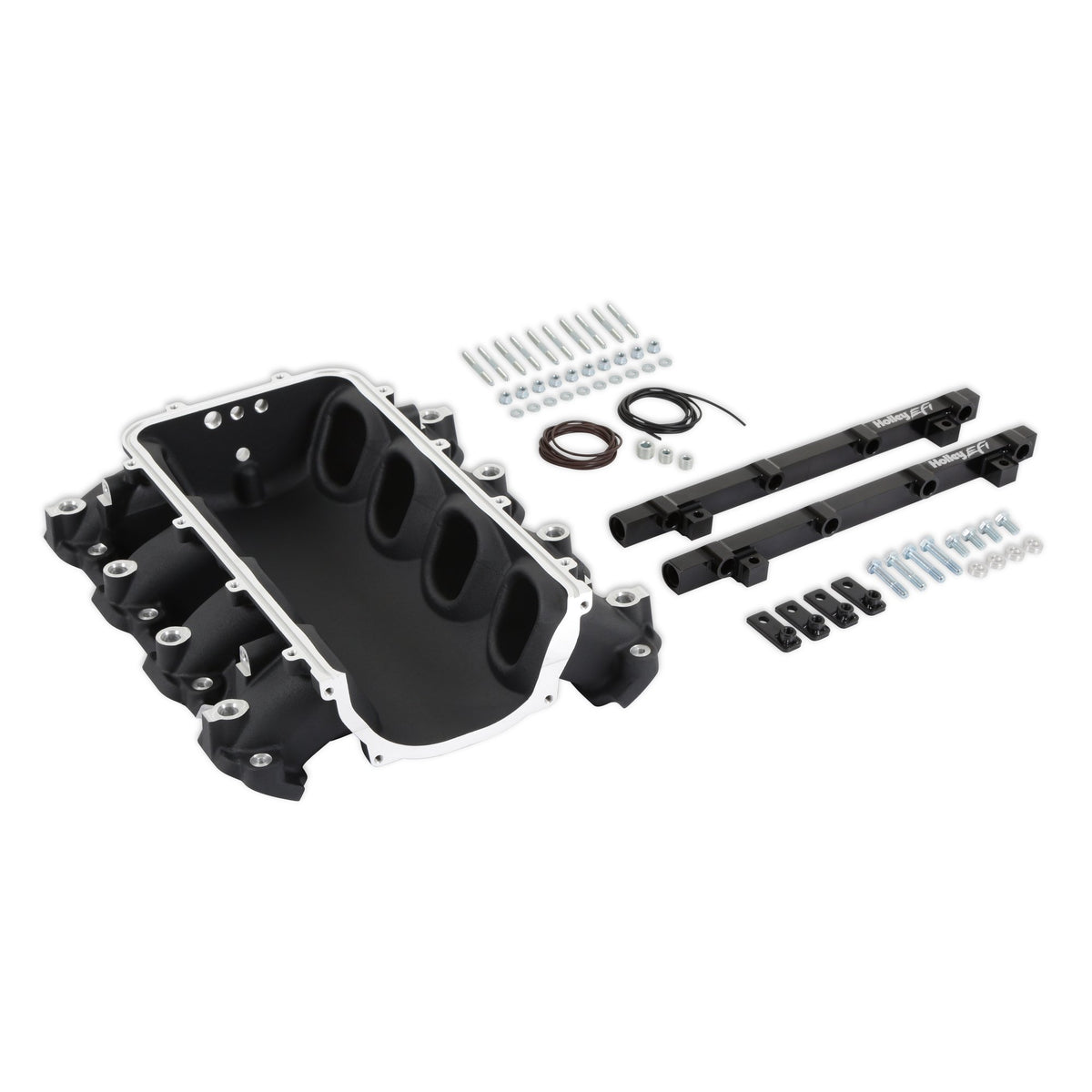 Holley EFI Holley Ultra Lo-Ram Manifold Base and Port Injection Fuel Rails - GM Gen V LT - 300-713BK