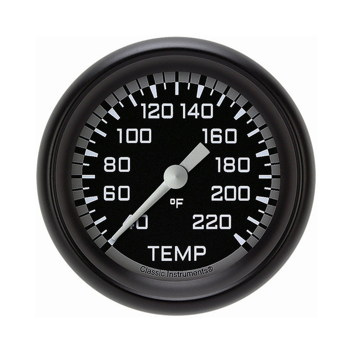 Classic Instruments Autocross Gray 2-5/8" Stock Eliminator Tempature Gauge - AX329GBPF