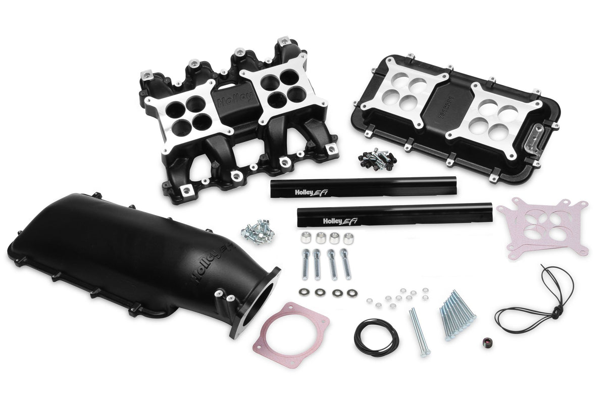 Holley EFI Holley Mid-Rise Intake - GM LS1/LS2/LS6 w/ 95mm Top - Black - 300-126BK