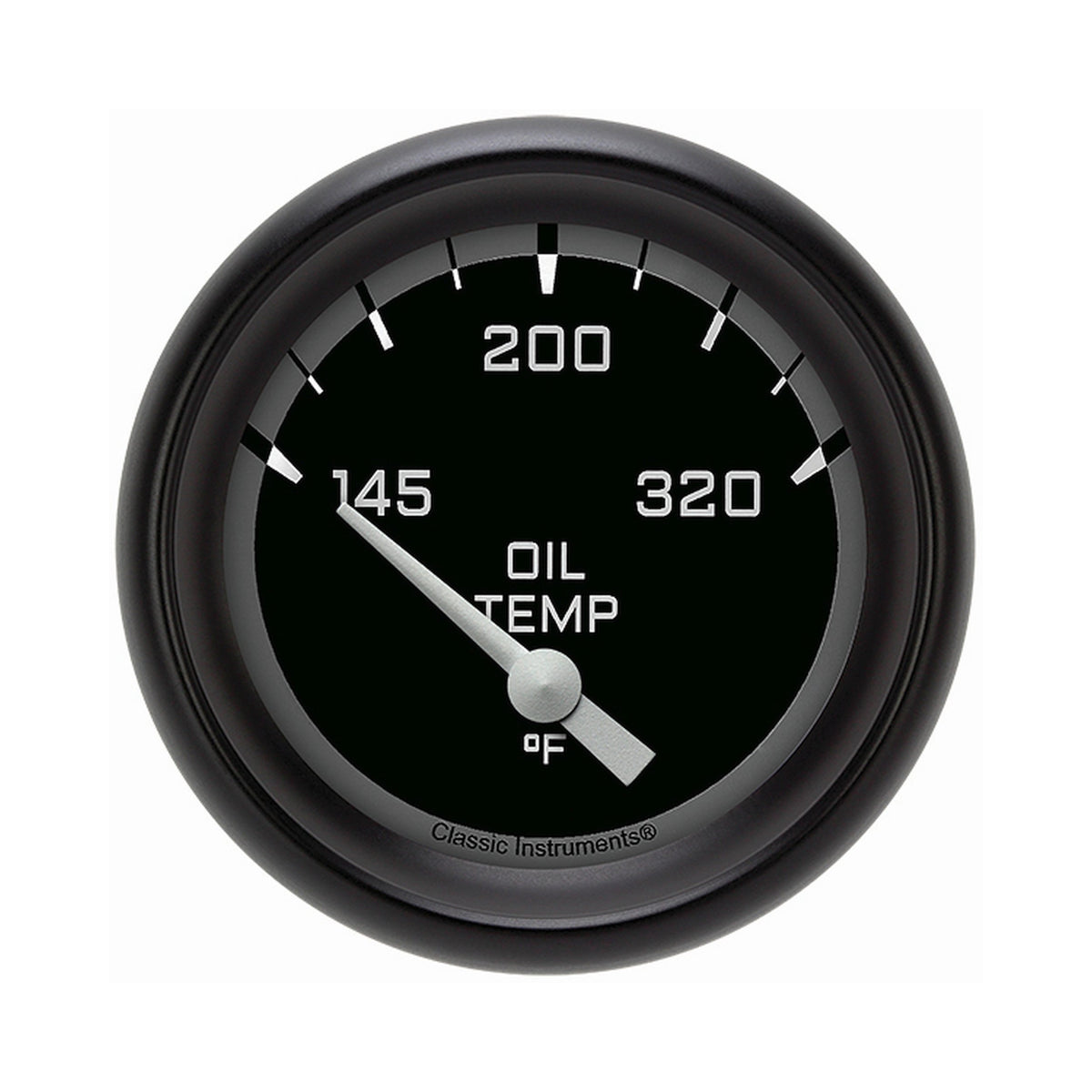 Classic Instruments Autocross Gray 2-5/8" Oil Temperature Gauge - AX228GBPF