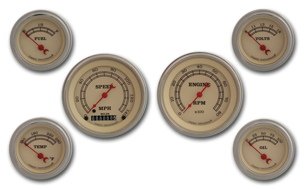 Classic Instruments Vintage Series Six Gauge Set - GM - VT01SLC
