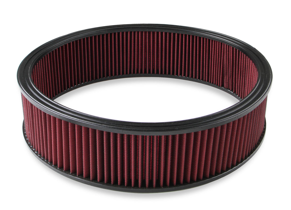 Holley Air Filter - Replacement - 16" x 4" - Red Washable Gauze Filter - 220-40