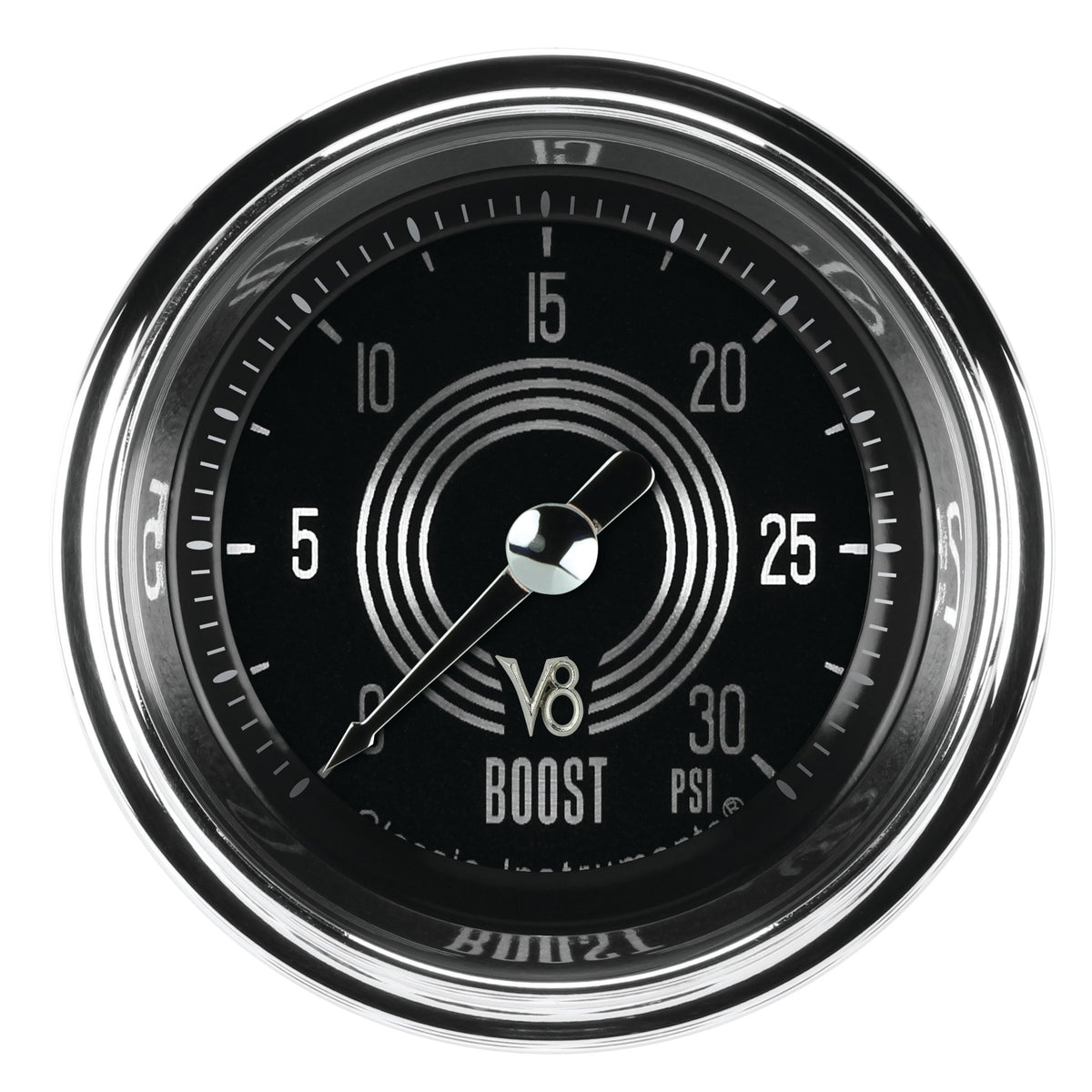Classic Instruments V8 Speedster 2-1/8" Boost Gauge (30 PSI) - V8SR142SHC
