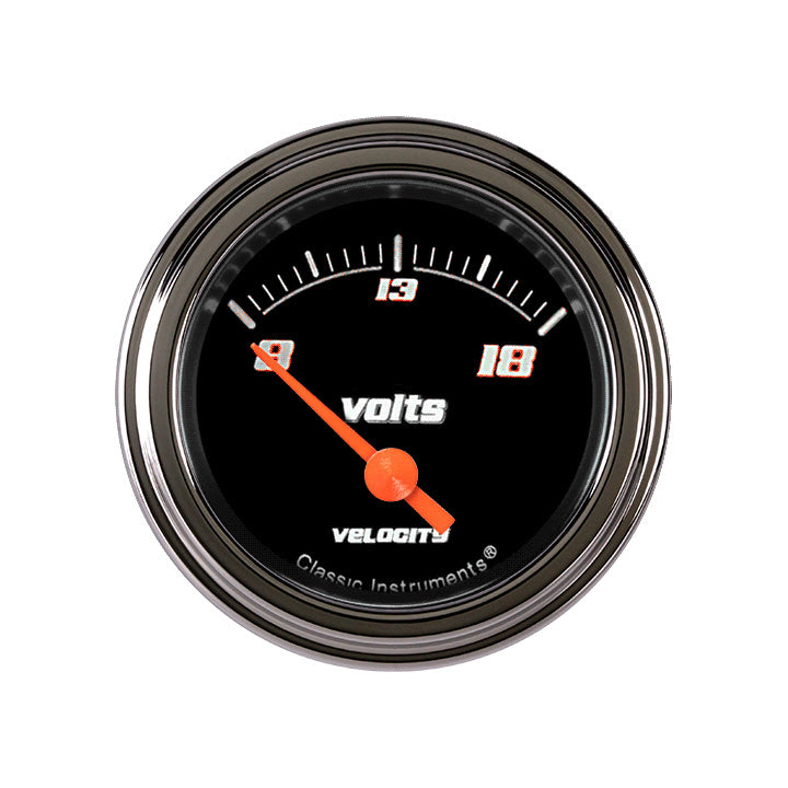 Classic Instruments Velocity Black 2-1/8" Volt Gauge - VS30BSLC