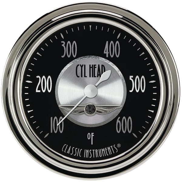 Classic Instruments All American Tradition 2-5/8" Cylinder Head Temp Gauge - AT397SLC