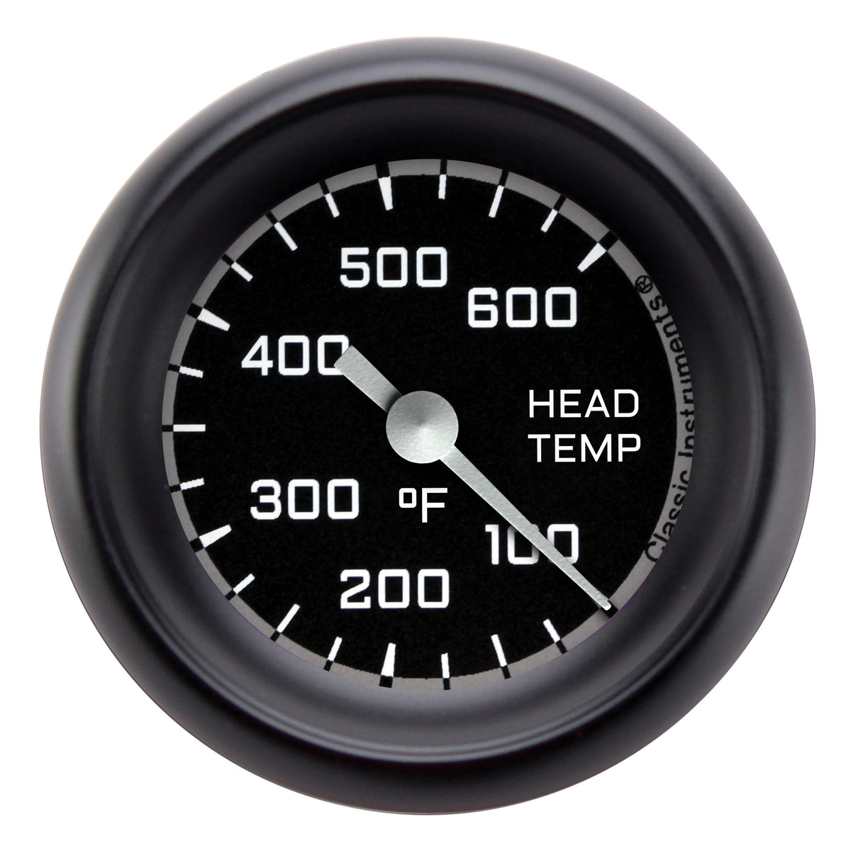 Classic Instruments Autocross Gray 2-1/8" Cylinder Head Temperature Gauge - AX197GBPF