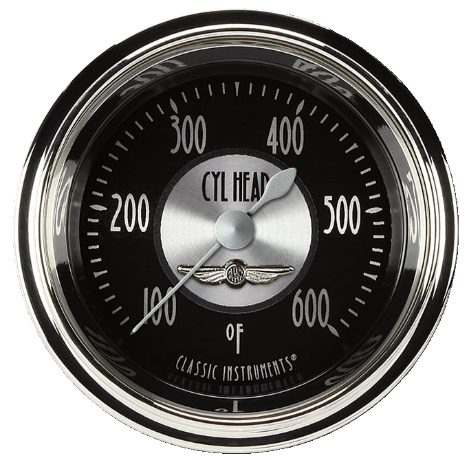 Classic Instruments All American Tradition 2-1/8" Cylinder Head Temp Gauge - AT197SHC