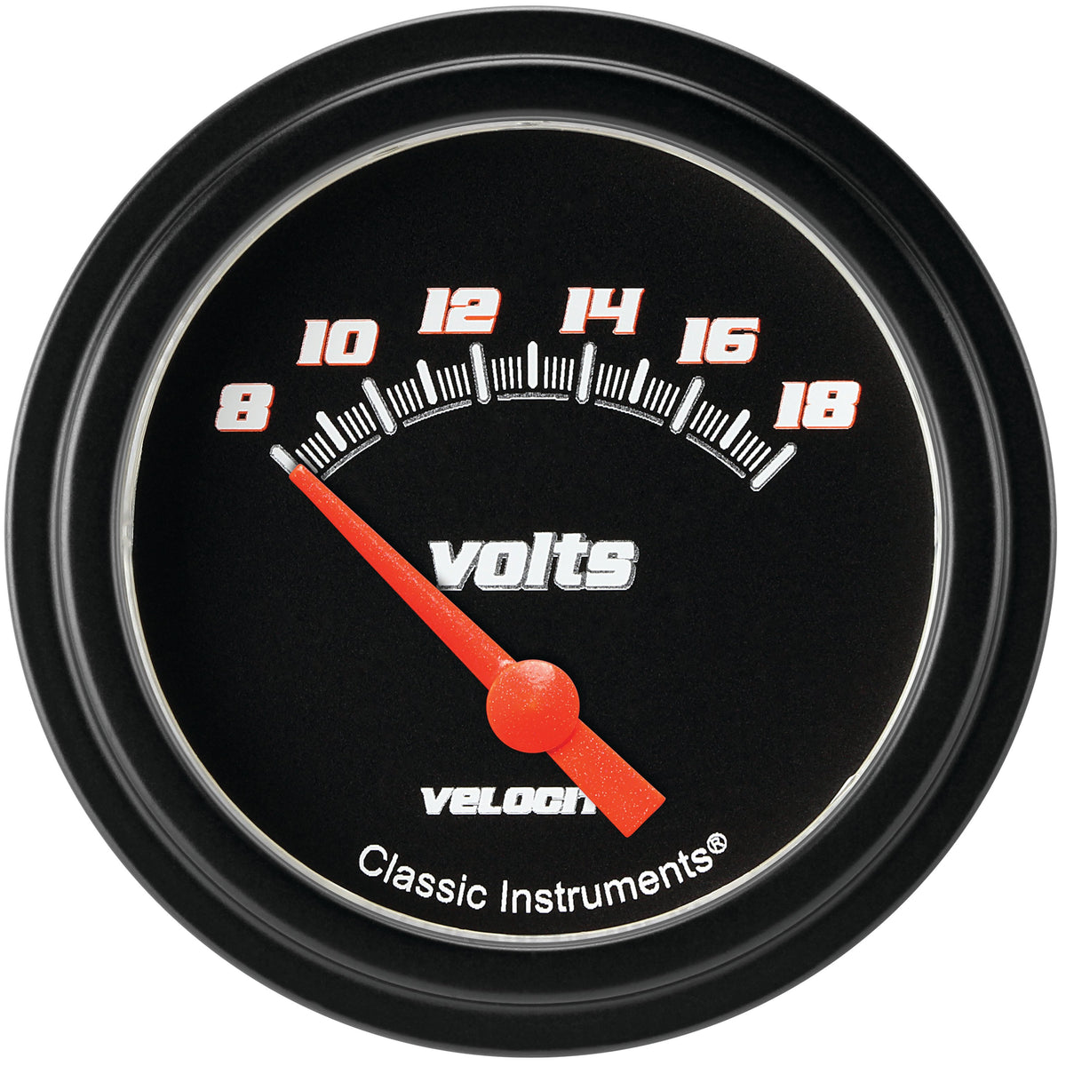 Classic Instruments Velocity Black 2-5/8" Volt Gauge - VS230BBLF