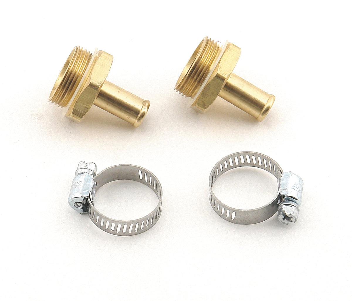 Mr. Gasket Carburetor Inlet Fittings - 7/8-20 Male To 3/8 Inch Hose Barb - Brass - 1543
