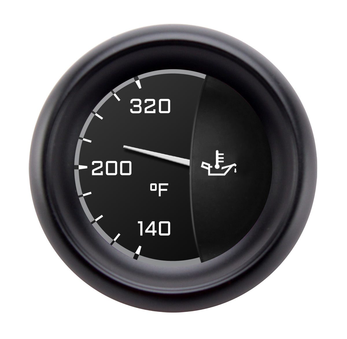 Classic Instruments Autocross Gray 2-1/8" Oil Temperature Gauge - AX28GBPF