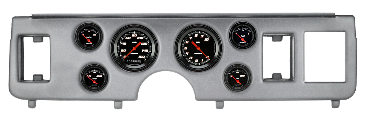 Classic Instruments 1979-86 Mustang Velocity Black 6 Gauge Set Ford - CDMU79VSB01BA