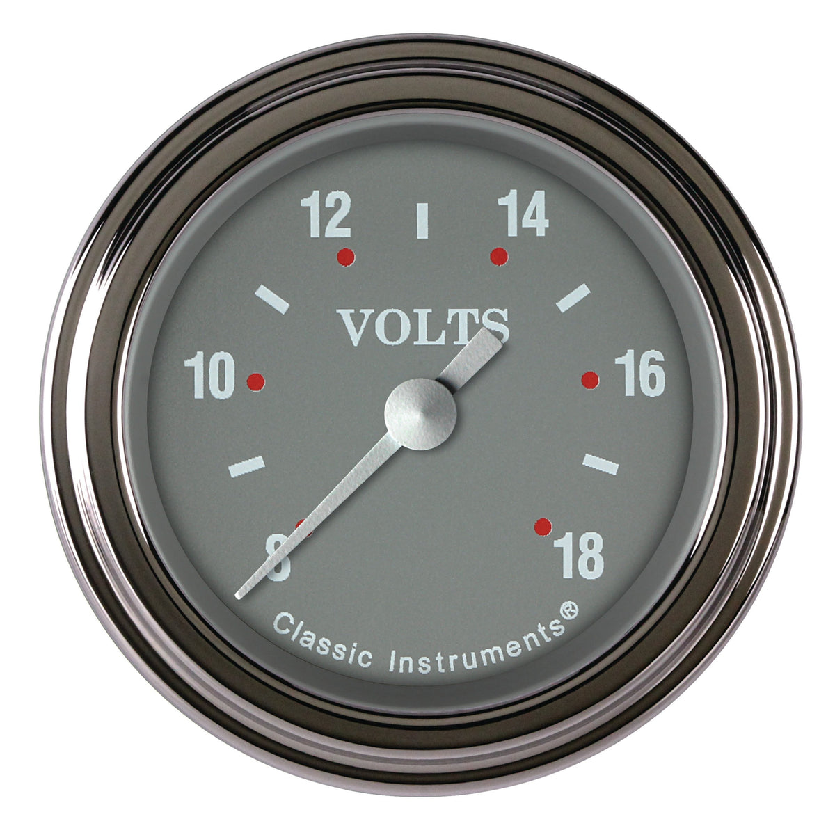 Classic Instruments Silver Gray 2-1/8" Volt Gauge - SG130SLF