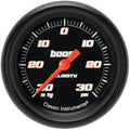 Classic Instruments Velocity Black 2-5/8" Boost/Vac Gauge - VS341BBPF
