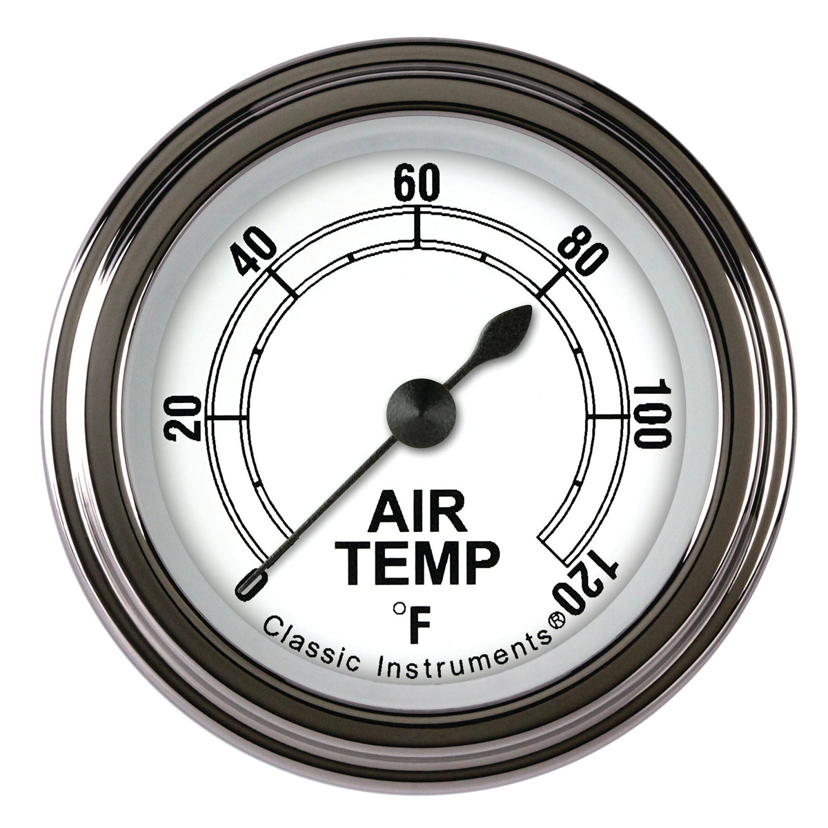 Classic Instruments Classic White 2-1/8" Outside Air Tempature Gauge - CW199SLF