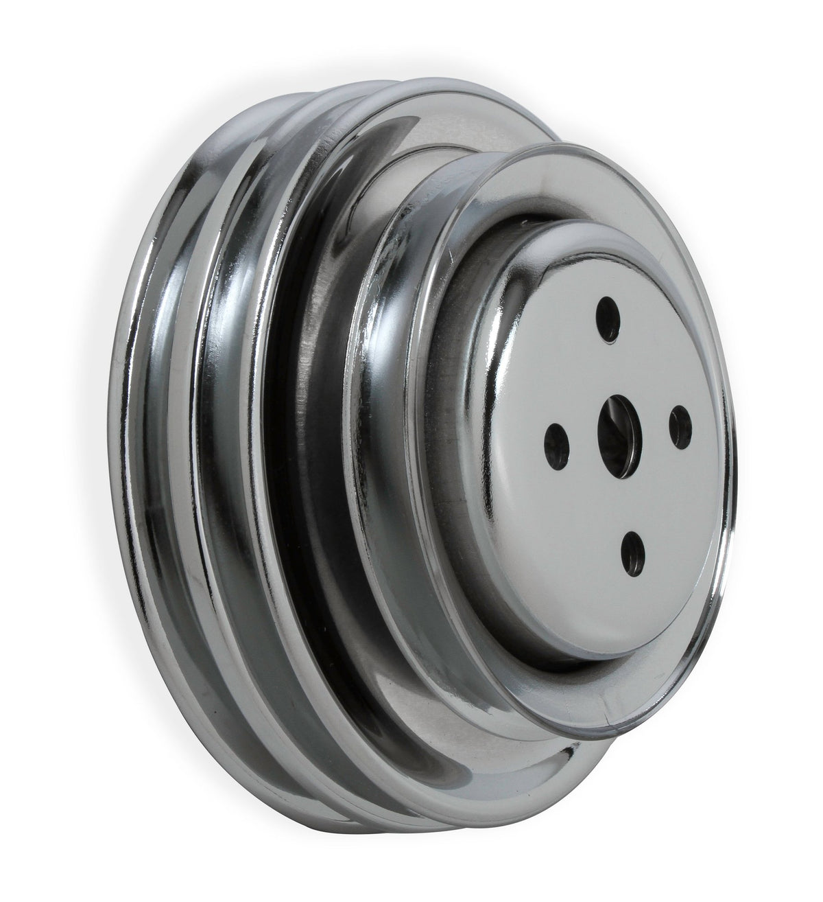 Mr. Gasket Chrome Water Pump Pulley - Triple Groove - 8829