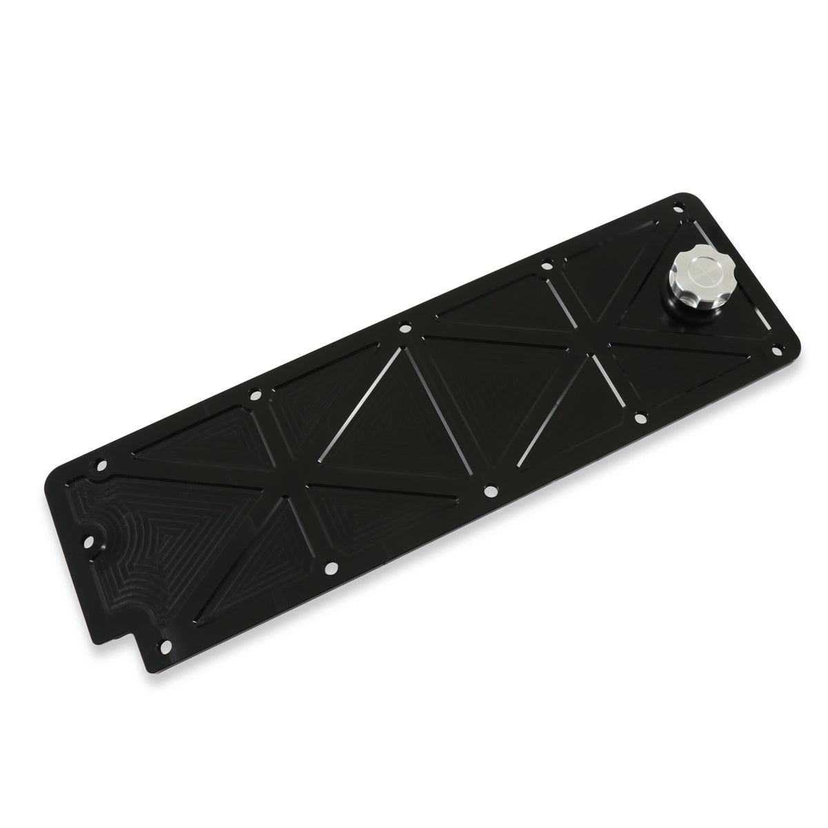 Holley LS Valley Cover with Oil Fill - Black Billet - 241-362