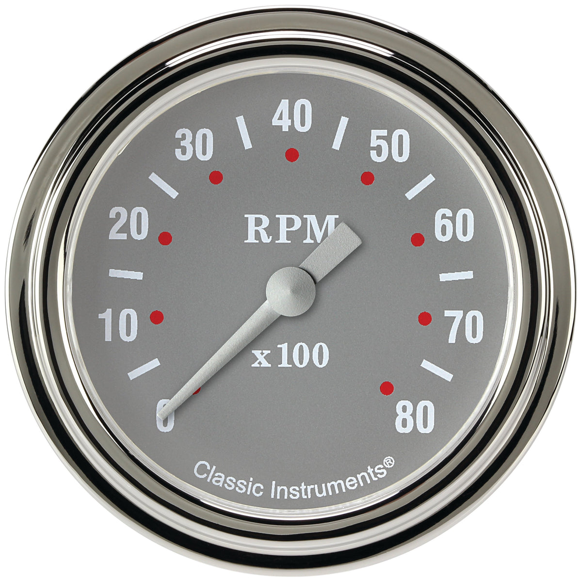 Classic Instruments Silver Gray 2-5/8" Tachometer Gauge - SG383SLF