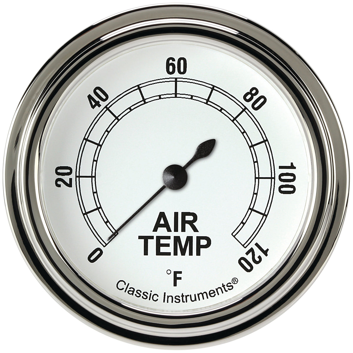 Classic Instruments Classic White 2-5/8" Outside Air Temp Gauge - CW399SLF
