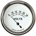 Classic Instruments Classic White 2-5/8" Volt Gauge - CW230SLF