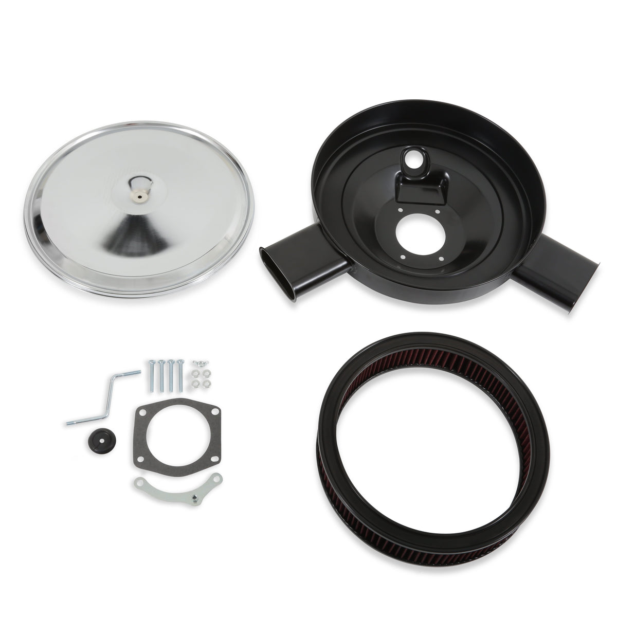 Holley RetroFilter Drive-By-Wire Air Cleaner - 14-Inch Diameter
- Dual Snorkel - Chrome - 120-520