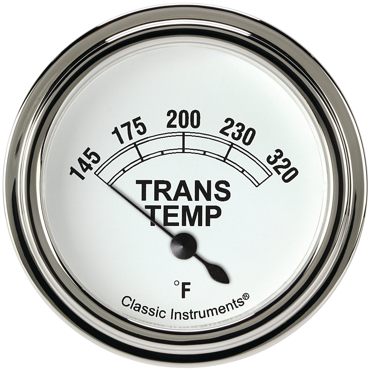 Classic Instruments Classic White 2-5/8" Transmission Temperature Gauge - CW227SLF