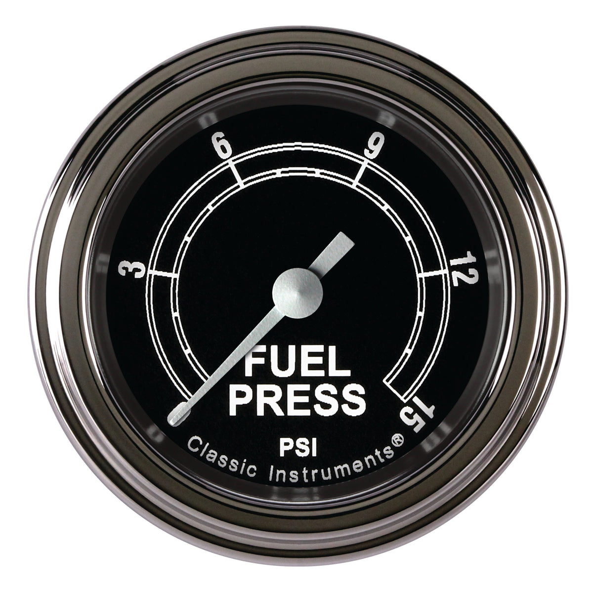 Classic Instruments Traditional 2-1/8" Fuel Pressure Gauge (15 PSI) - TR145SLF