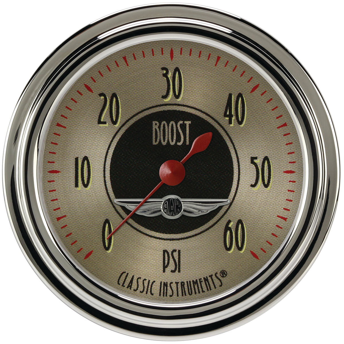 Classic Instruments All American Nickel 2-5/8" Boost Gauge (60 PSI) - AN343SLC
