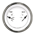 Classic Instruments White Hot 3-3/8" Temperature & Volt Dual Gauge - WH74SLF