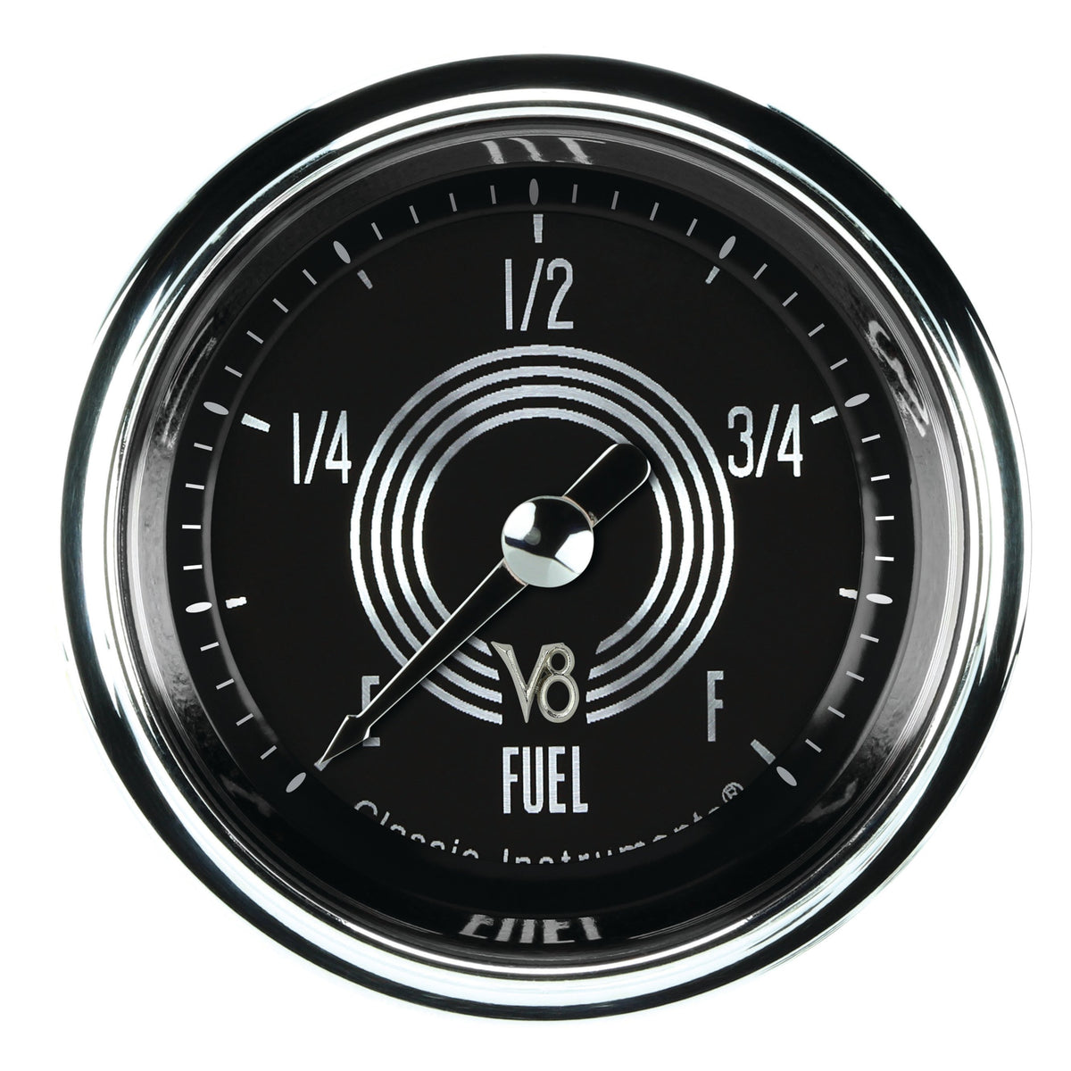 Classic Instruments V8 Speedster 2-1/8" Fuel Level Gauge - V8SR109SHC