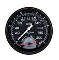 Classic Instruments AutoCross Gray 3-3/8" Ultimate Speedometer Gauge - AX20GBLF